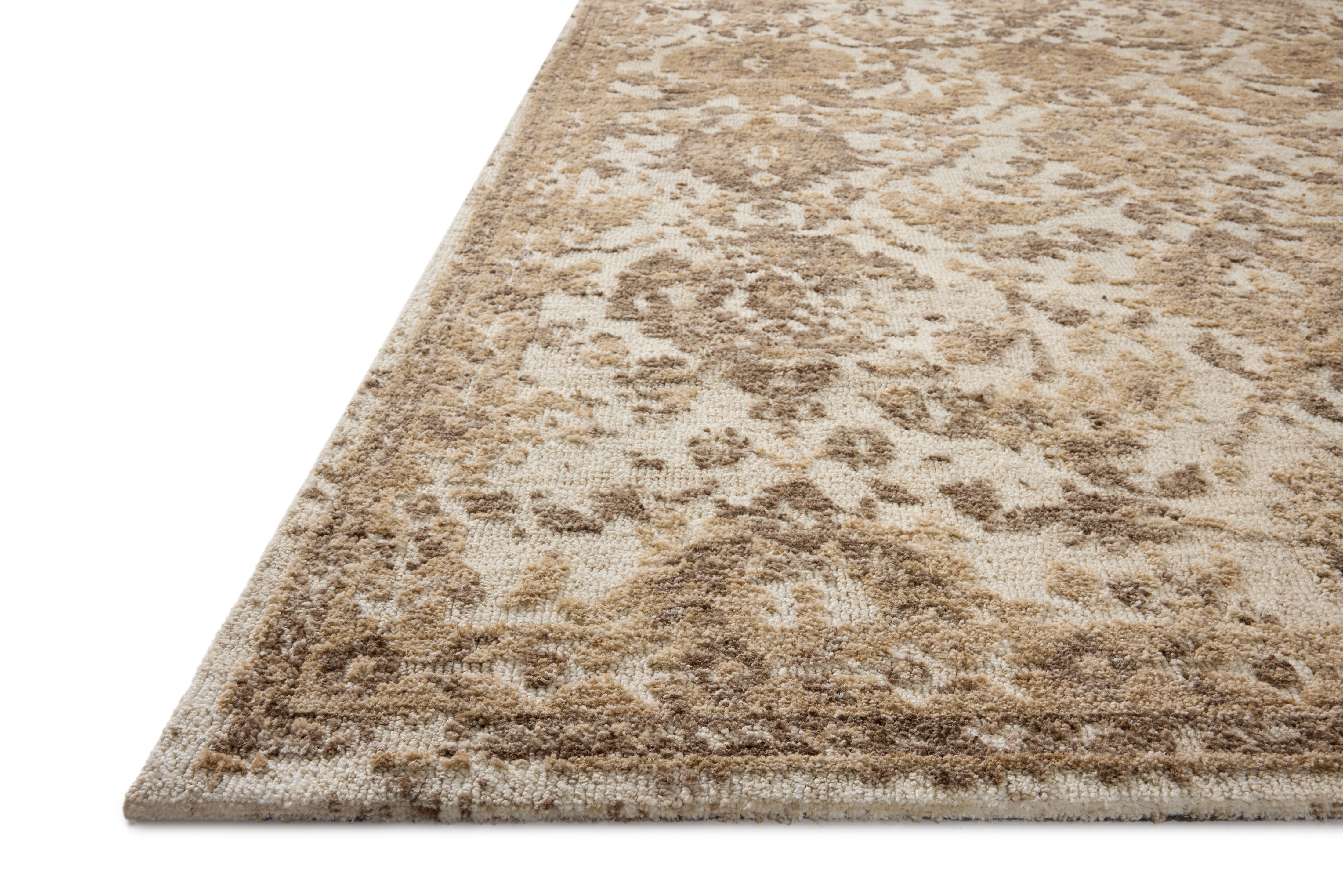 Loloi II Percival PCV-01 Ivory Natural Area Rug Corner