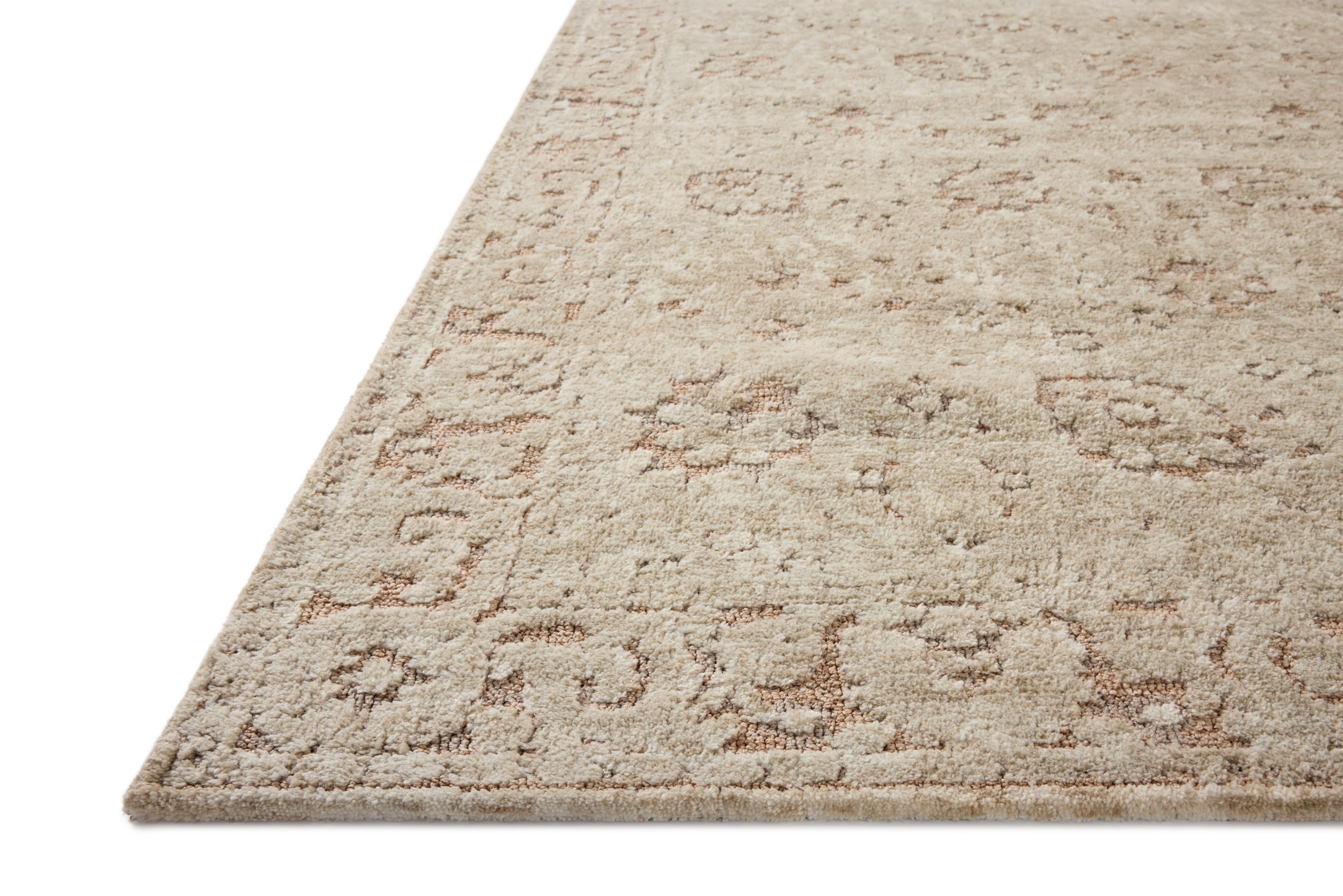 Loloi II Percival PCV-04 Natural Salmon Area Rug Corner
