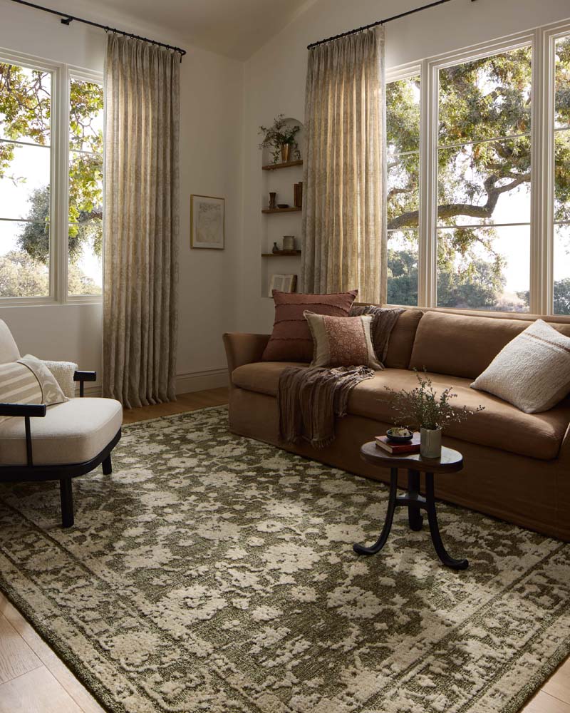 Loloi II Percival PCV-06 Moss Natural Area Rug Room Scene