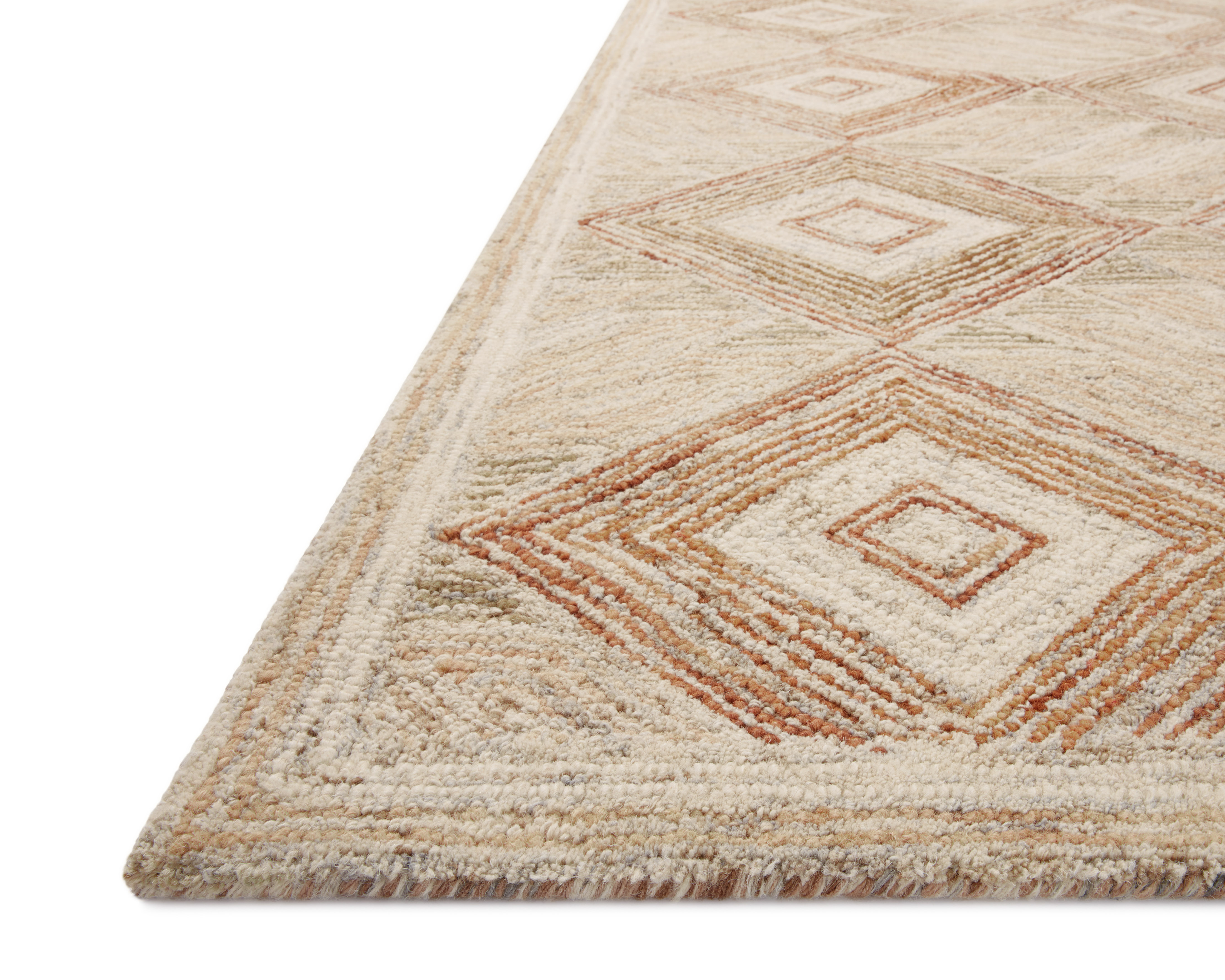 Loloi II Varena VAR-01 Sand clay Area Rug Corner