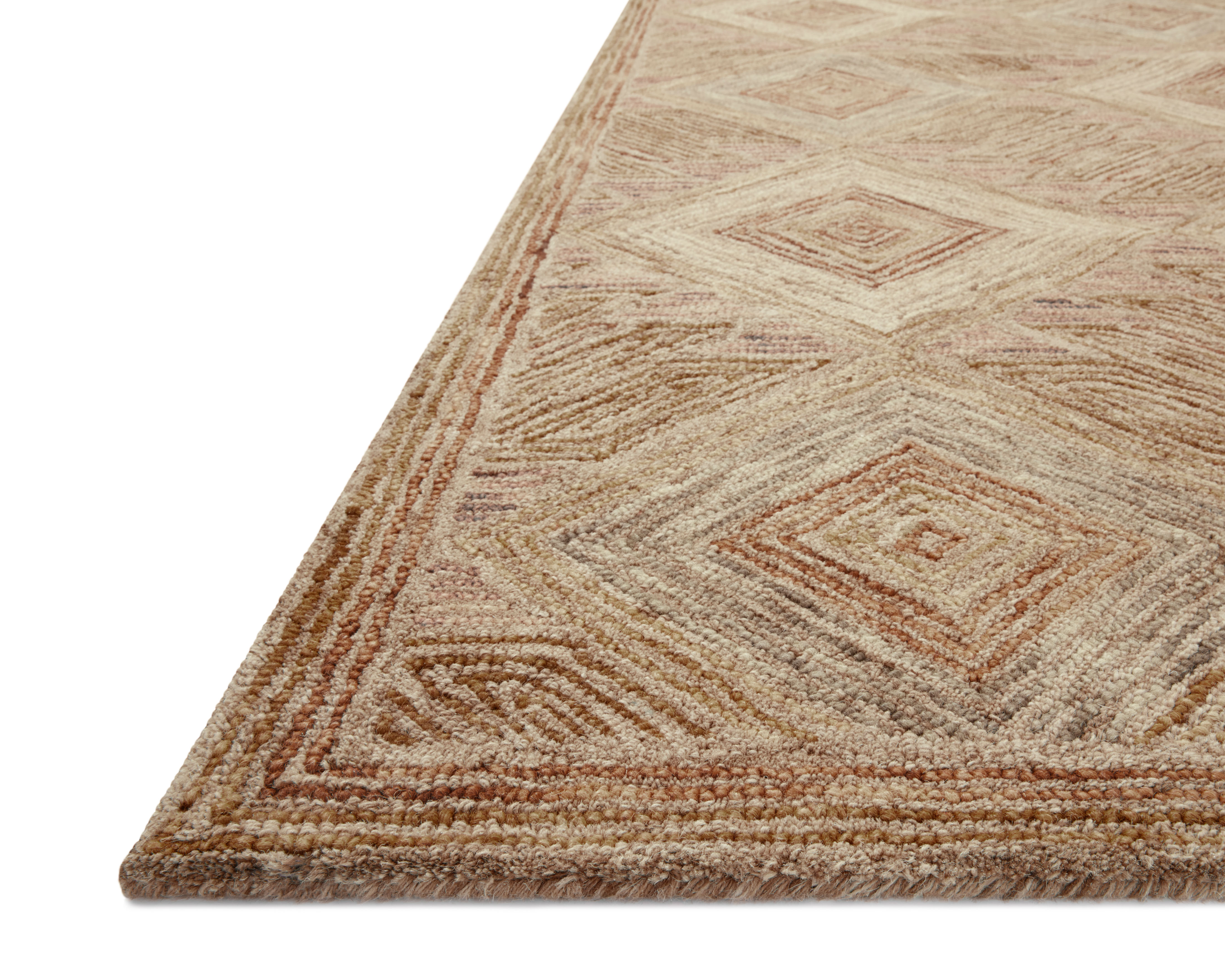 Loloi II Varena VAR-02 Berry Multi Area Rug Corner
