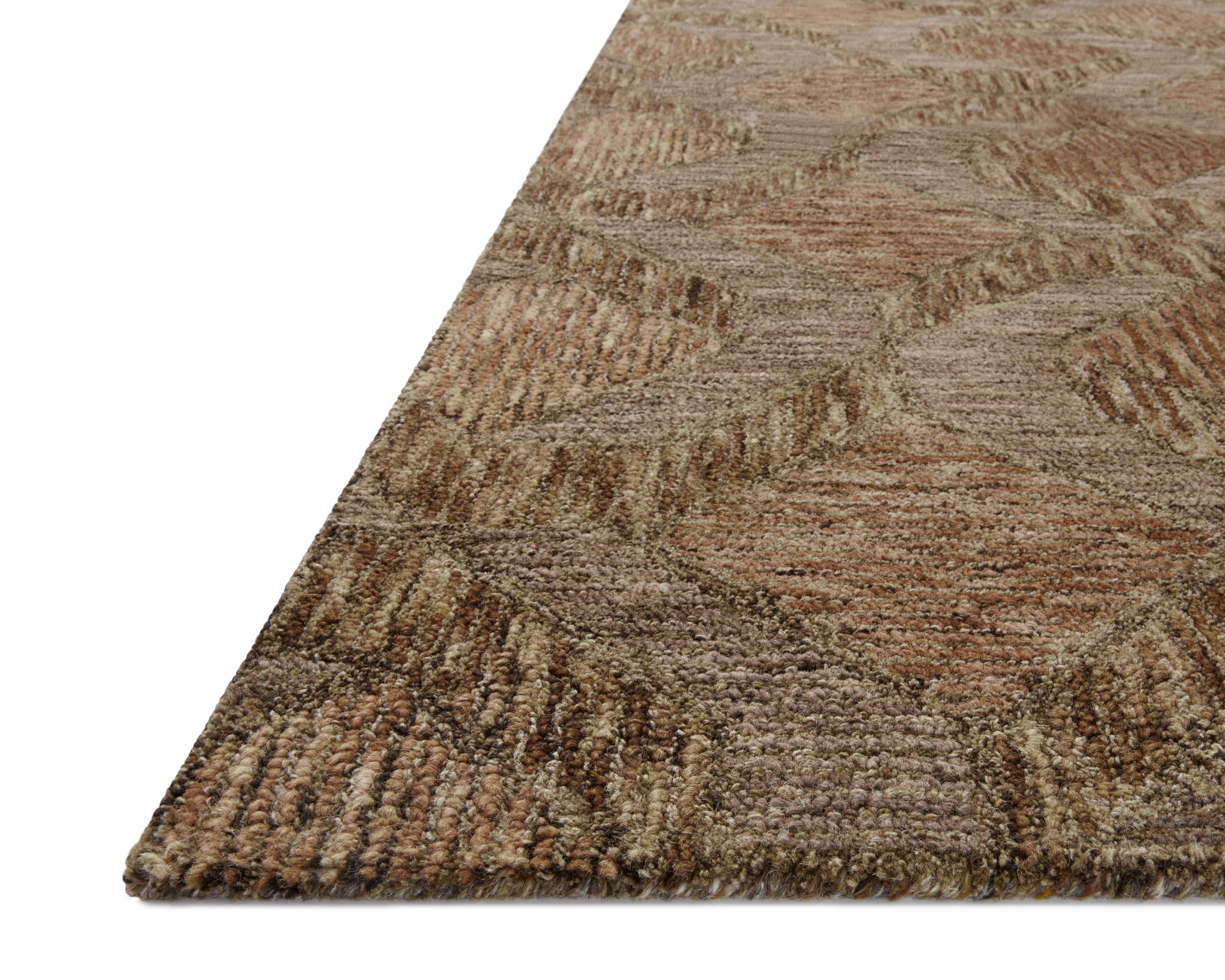 Loloi II Varena VAR-03 Rust Bark Area Rug Corner