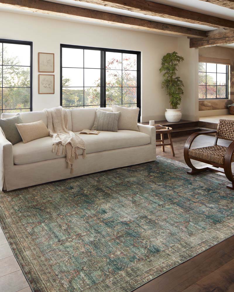 Banks BAN-01 Ocean Spice Area Rug - Magnolia Home by Joanna Gaines Room Scene Banks BAN-01 Ocean Spice Area Rug - Magnolia Home by Joanna Gaines Room Scene