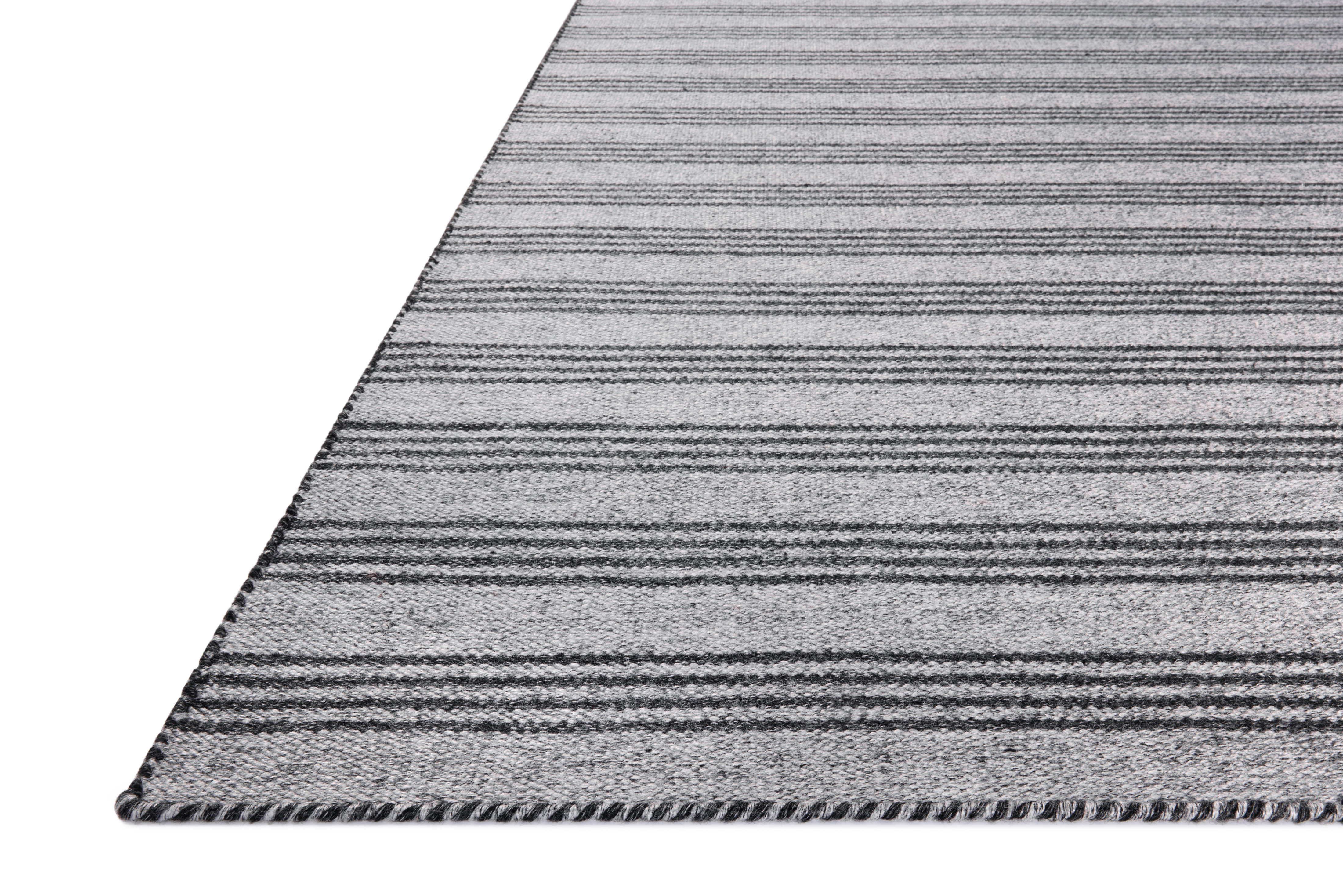 Charlie CHE-01 Dove Charcoal Area Rug - Magnolia Home by Joanna Gaines Corner Charlie CHE-01 Dove Charcoal Area Rug - Magnolia Home by Joanna Gaines Corner
