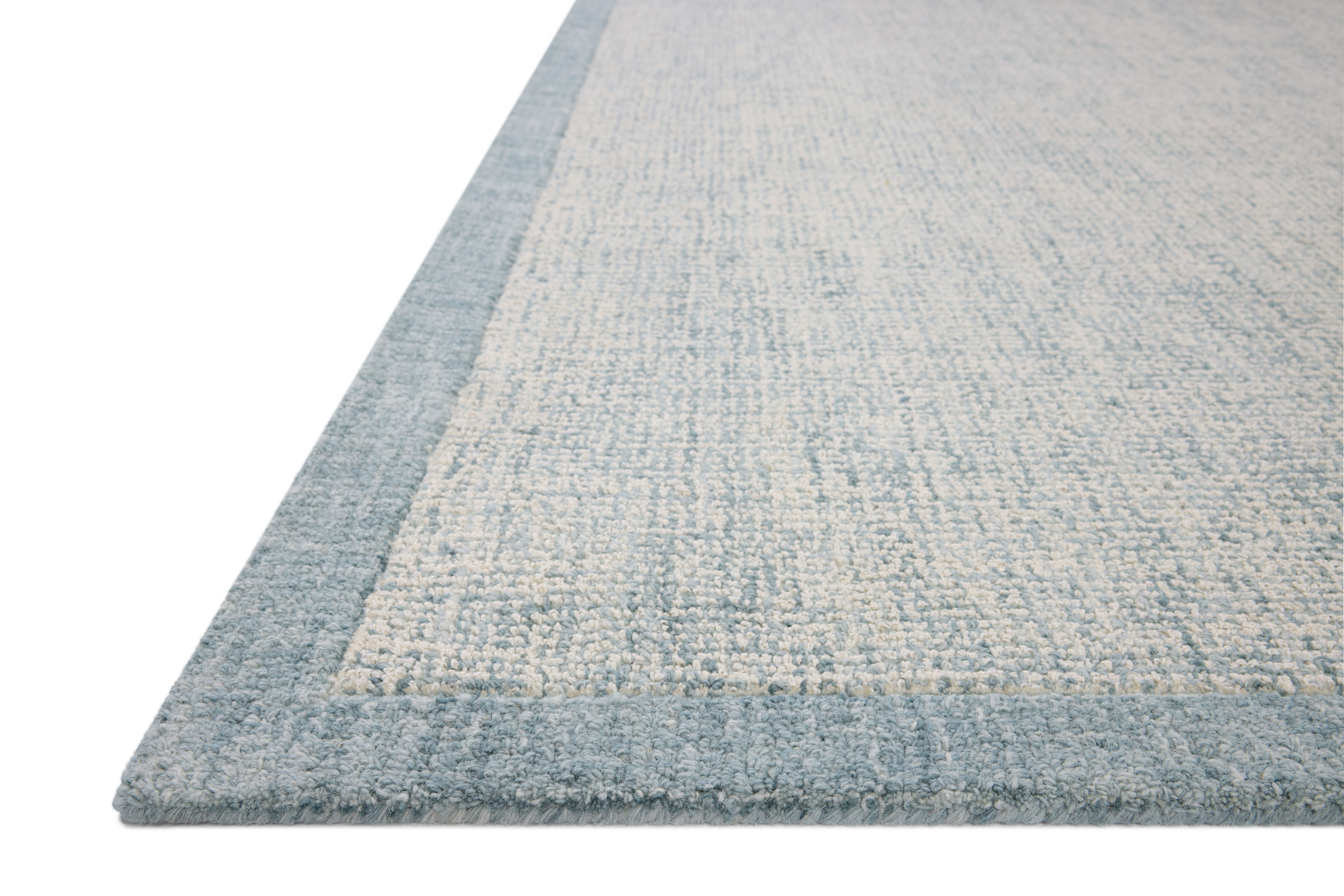 Henley HNY-01 Ivory Blue Area Rug - Magnolia Home by Joanna Gaines Corner Henley HNY-01 Ivory Blue Area Rug - Magnolia Home by Joanna Gaines Corner