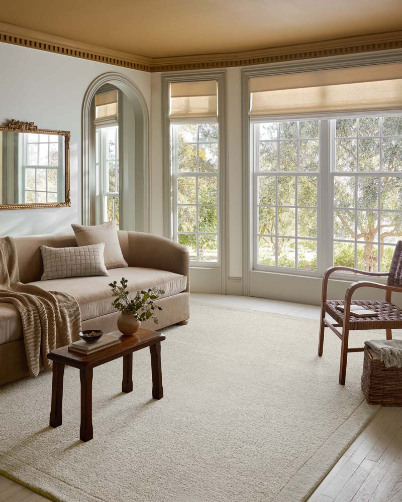 Henley HNY-01 Ivory Silver Area Rug - Magnolia Home by Joanna Gaines Room Scene Henley HNY-01 Ivory Silver Area Rug - Magnolia Home by Joanna Gaines Room Scene
