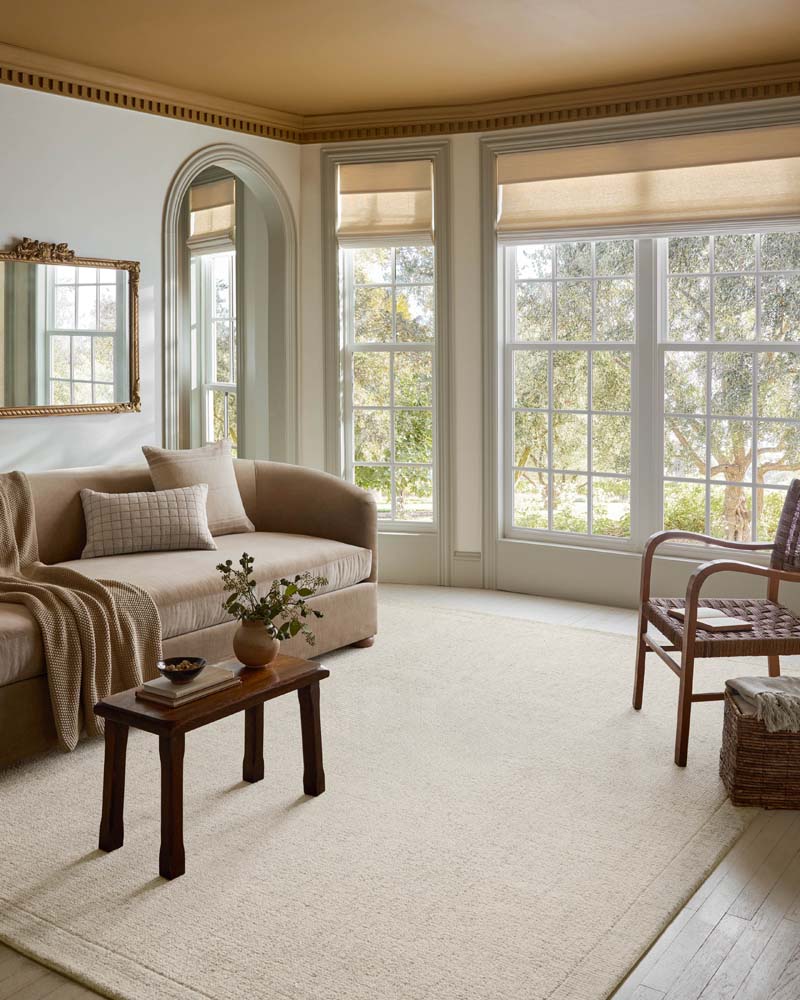 Henley HNY-01 Ivory Smoke Area Rug - Magnolia Home by Joanna Gaines Room Scene Henley HNY-01 Ivory Smoke Area Rug - Magnolia Home by Joanna Gaines Room Scene