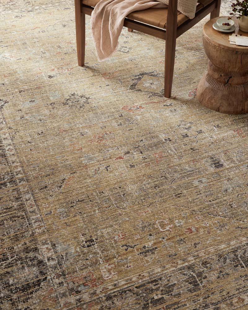 Millie MIE-03 Gold Charcoal Area Rug - Magnolia Home by Joanna Gaines Millie MIE-03 Gold Charcoal Area Rug - Magnolia Home by Joanna Gaines
