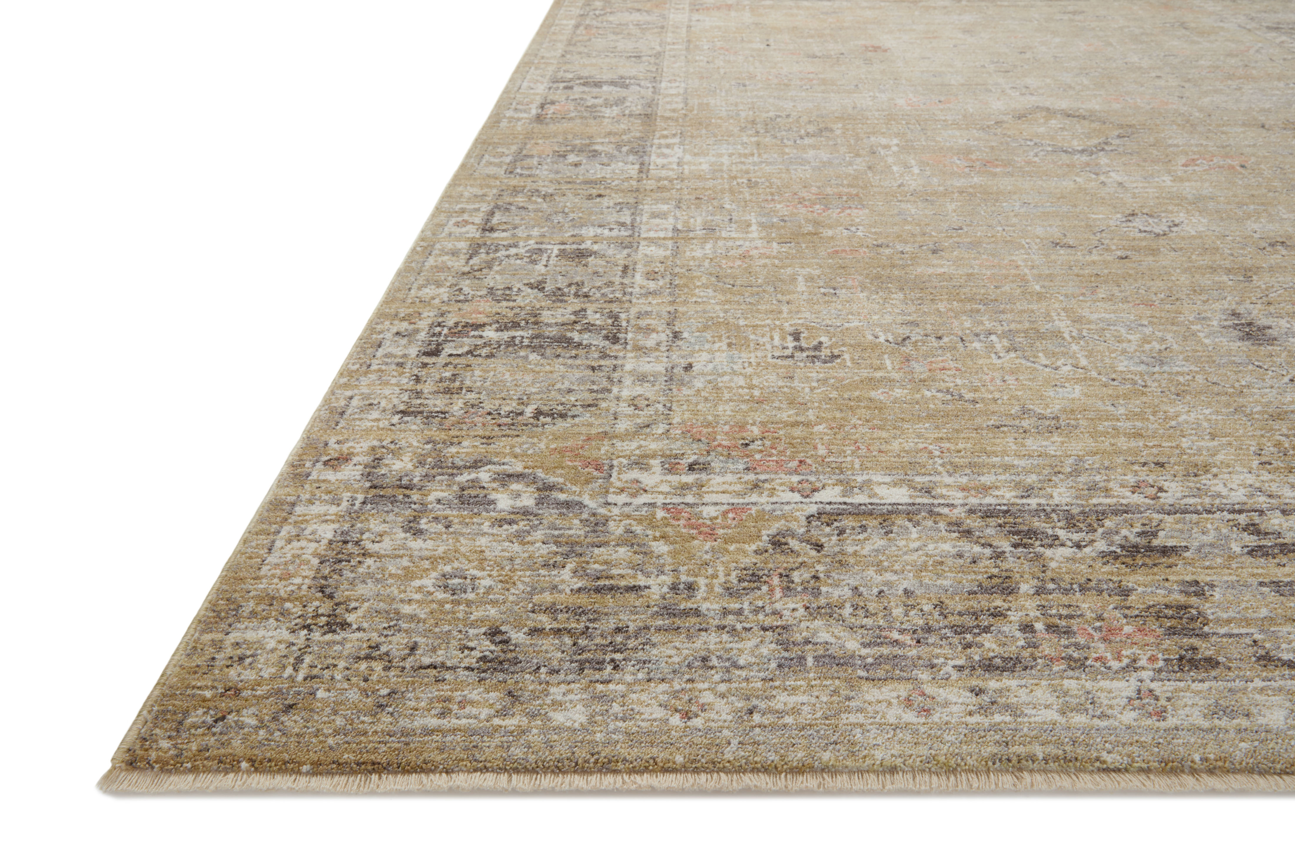 Millie MIE-03 Gold Charcoal Area Rug - Magnolia Home by Joanna Gaines Corner Millie MIE-03 Gold Charcoal Area Rug - Magnolia Home by Joanna Gaines Corner