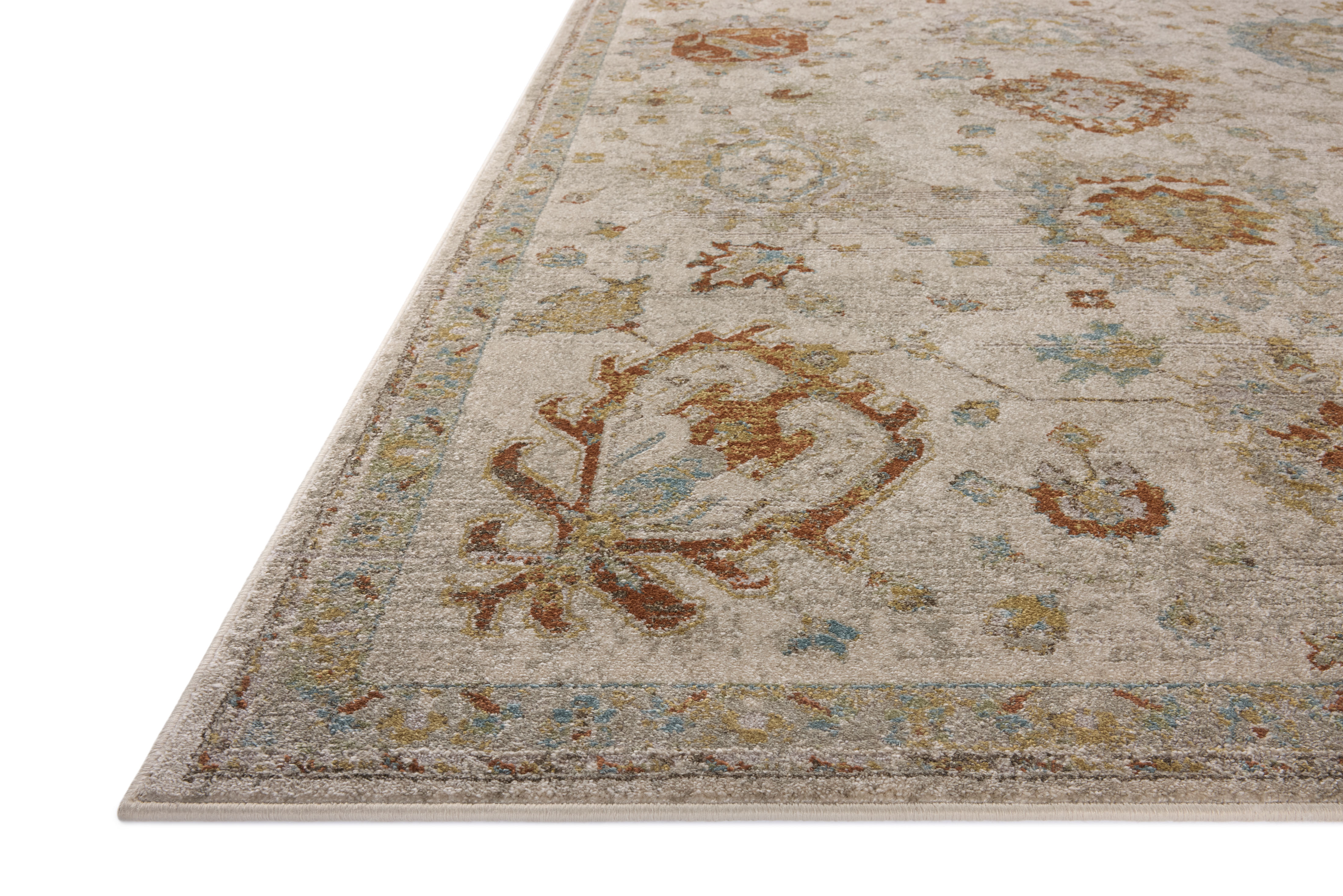 Mona MOA-02 Oatmeal Multi Area Rug - Magnolia Home by Joanna Gaines Corner Mona MOA-02 Oatmeal Multi Area Rug - Magnolia Home by Joanna Gaines Corner