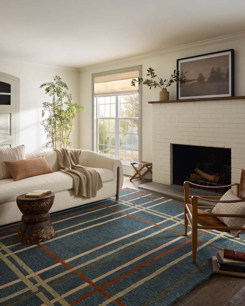 Waylon WAY-01 Denim Multi Area Rug - Magnolia Home by Joanna