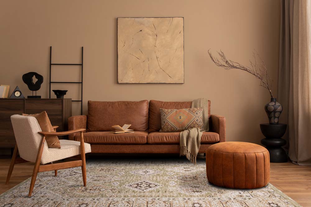 Kas Mira 4610 Sage Area rug room scene Kas Mira 4610 Sage Area rug room scene