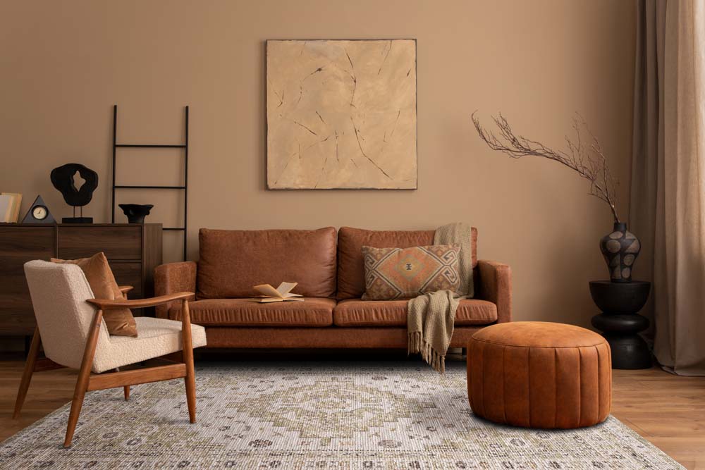 Kas Mira 4611 Ivory Area rug room scene Kas Mira 4611 Ivory Area rug room scene