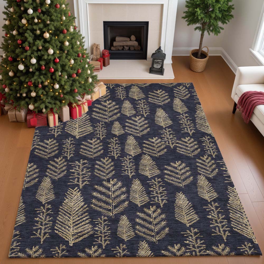 Dalyn Merry & Bright MY21 Black Area Rug Room Scene