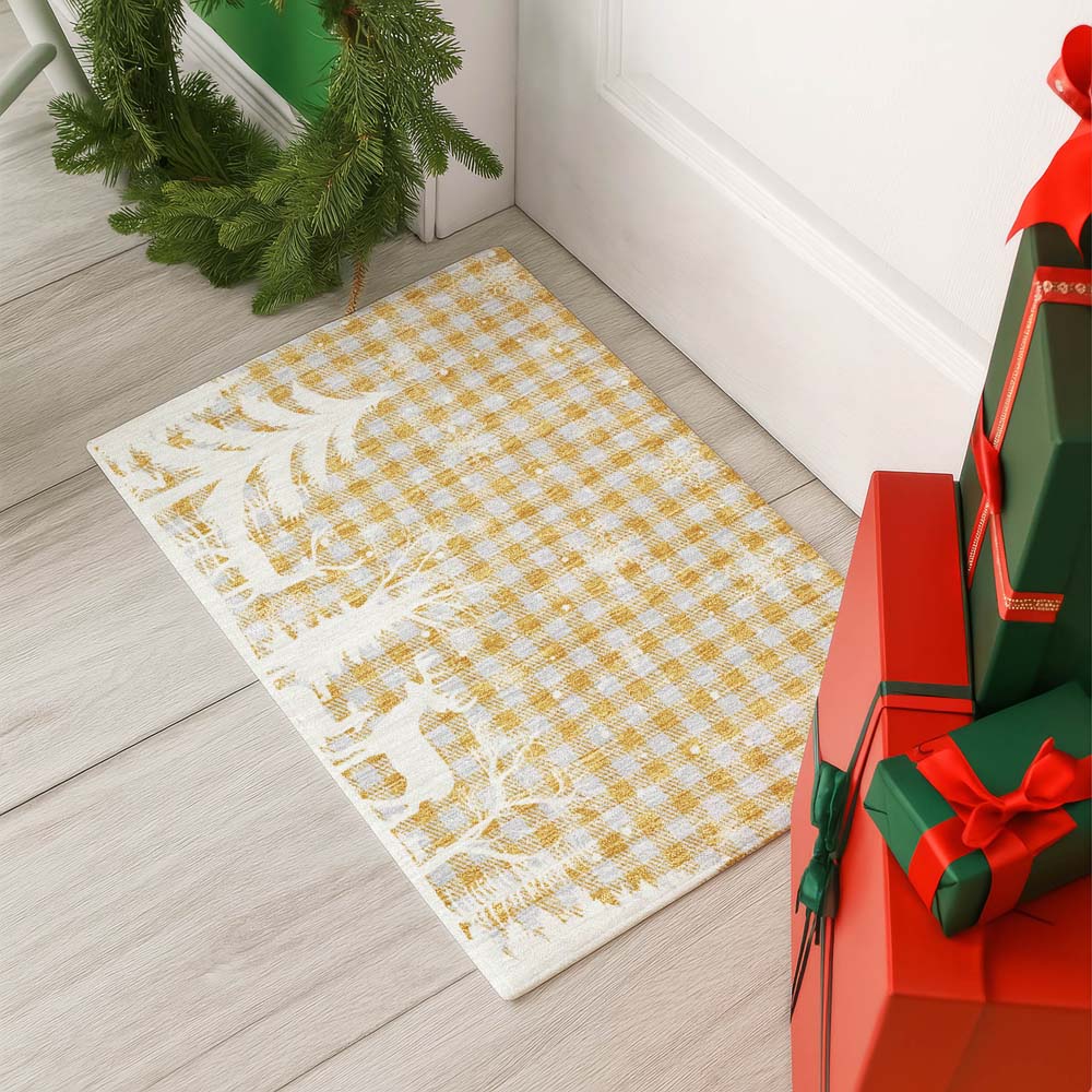 Dalyn Merry & Bright MY26 Gold Area Rug Runner Room Scene Dalyn Merry & Bright MY26 Gold Area Rug Runner Room Scene