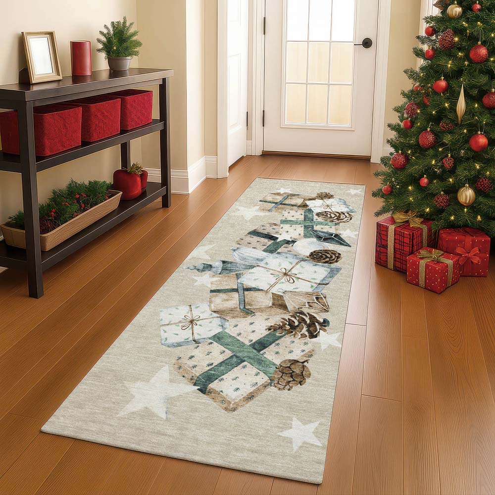 Dalyn Merry & Bright MY27 Beige Area Rug Runner Room Scene