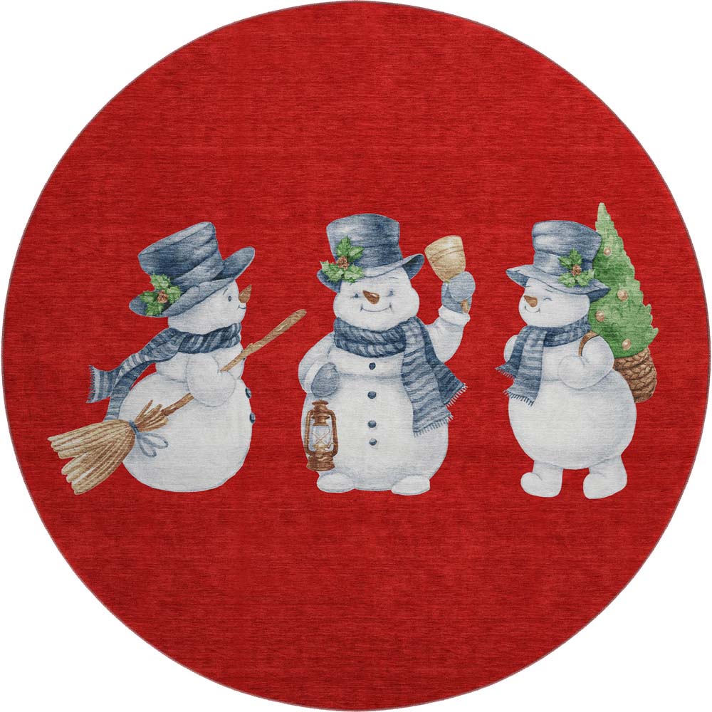 Dalyn Merry & Bright MY28 Red Area Round Rug