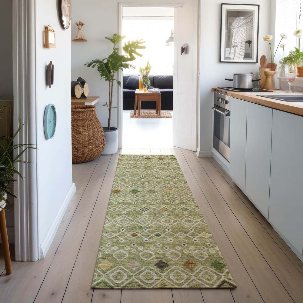 Dalyn Neo NO12 Sage Area Rug Runner Room Scene