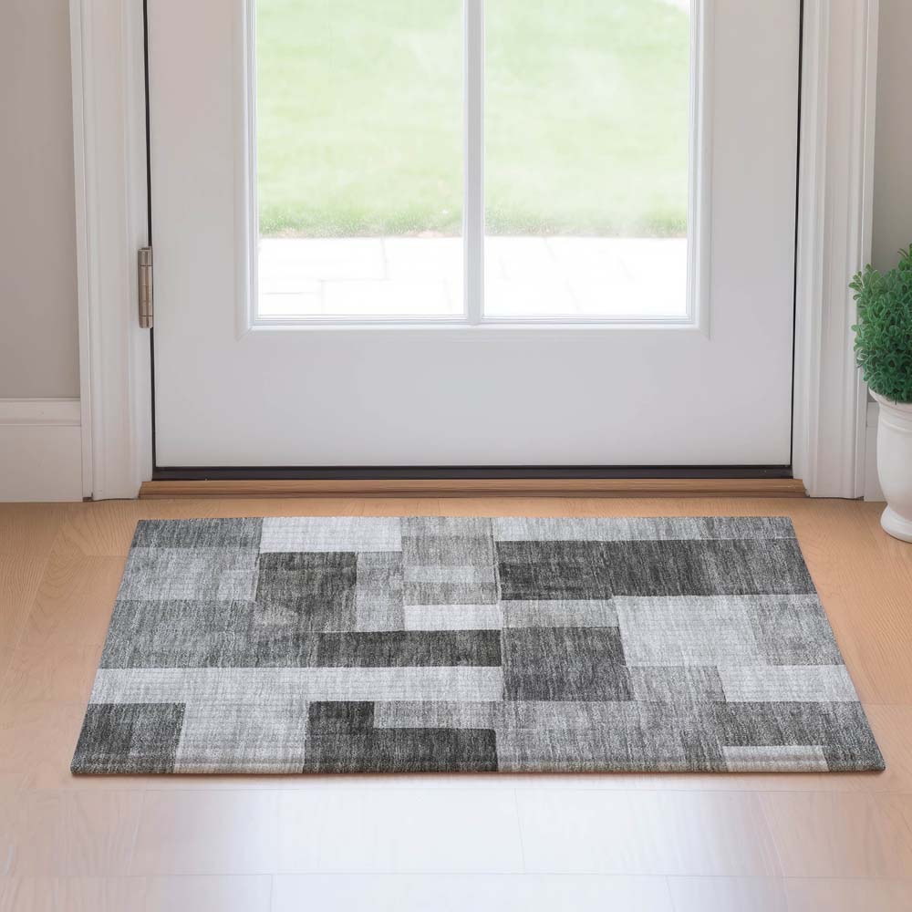 Dalyn Neo NO15 Pewter Area Rug Runner Room Scene