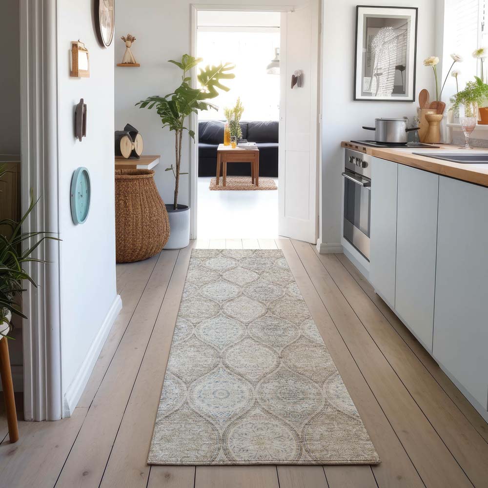 Dalyn Neo NO7 Linen Area Rug Runner Room Scene