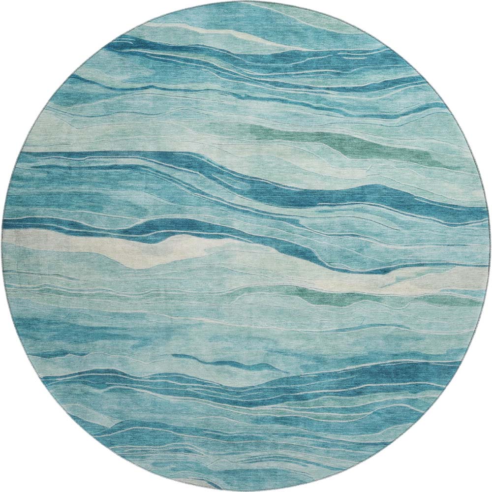 Dalyn Pacifica PA6 Turquoise Area Round Rug