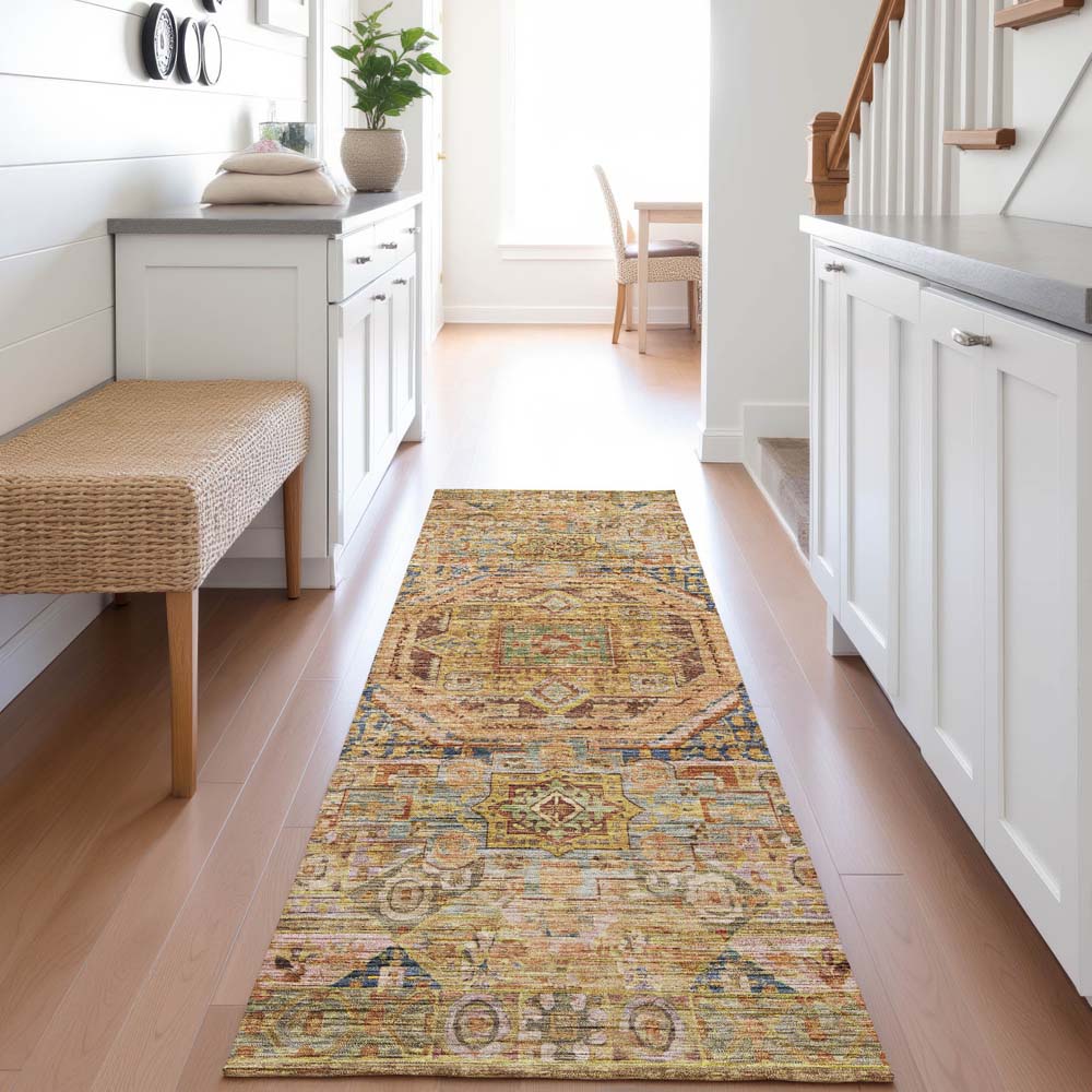 Dalyn Silk Road SR10 Curry Area Rug Runner Room Scene