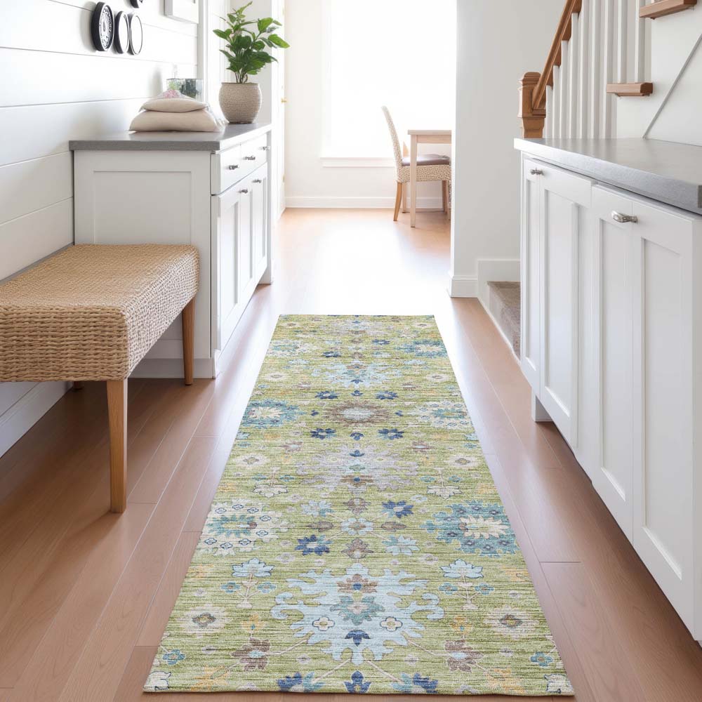 Dalyn Silk Road SR3 Aloe Area Rug Runner Room Scene
