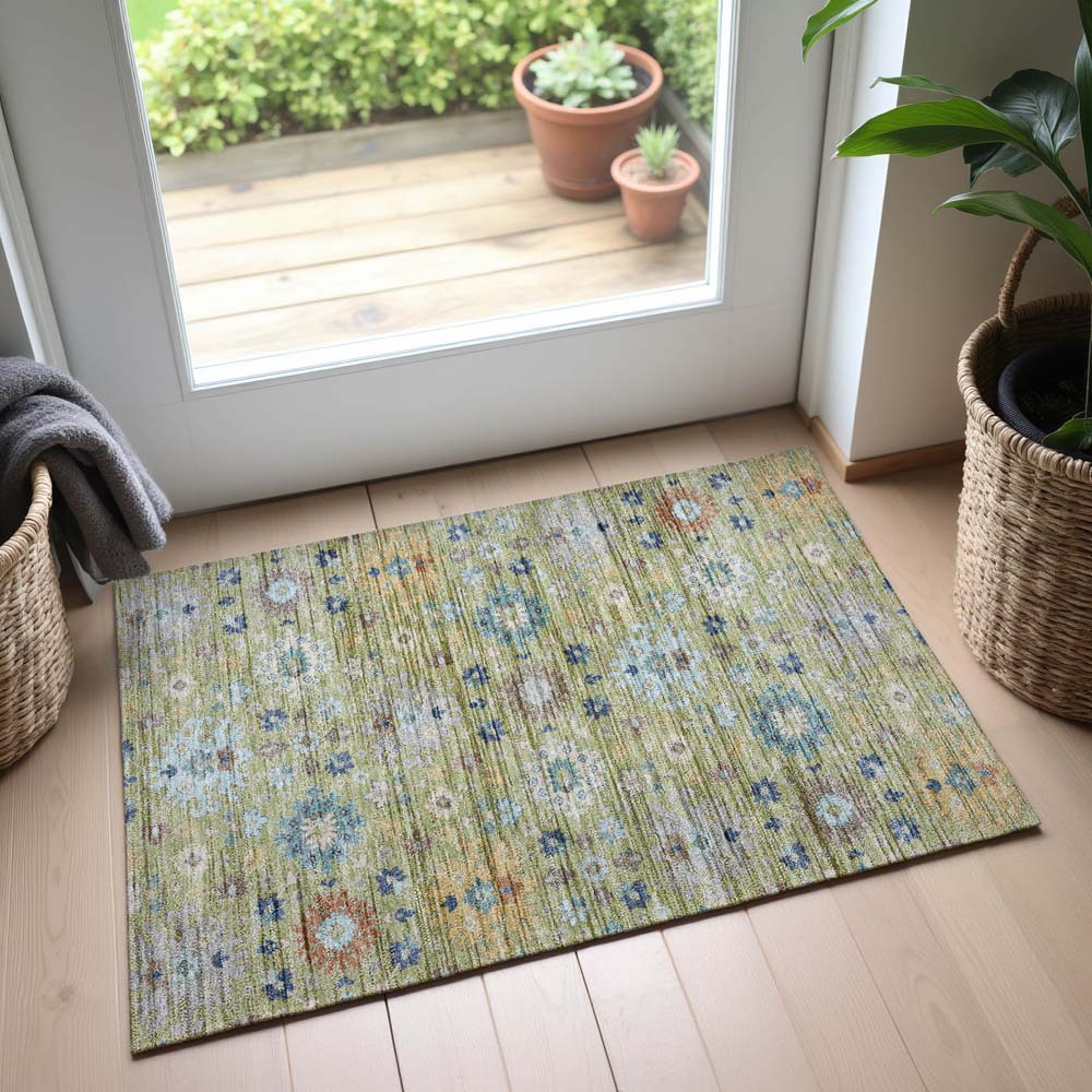 Dalyn Silk Road SR3 Aloe Area Rug Runner Room Scene