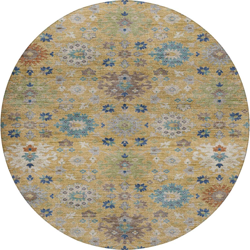 Dalyn Silk Road SR3 Turmeric Area Round Rug