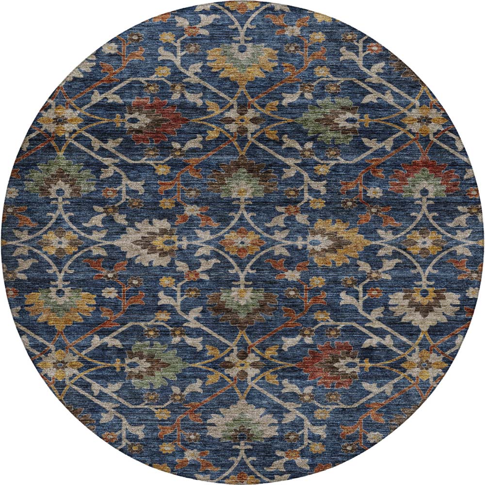 Dalyn Silk Road SR4 Navy Area Round Rug