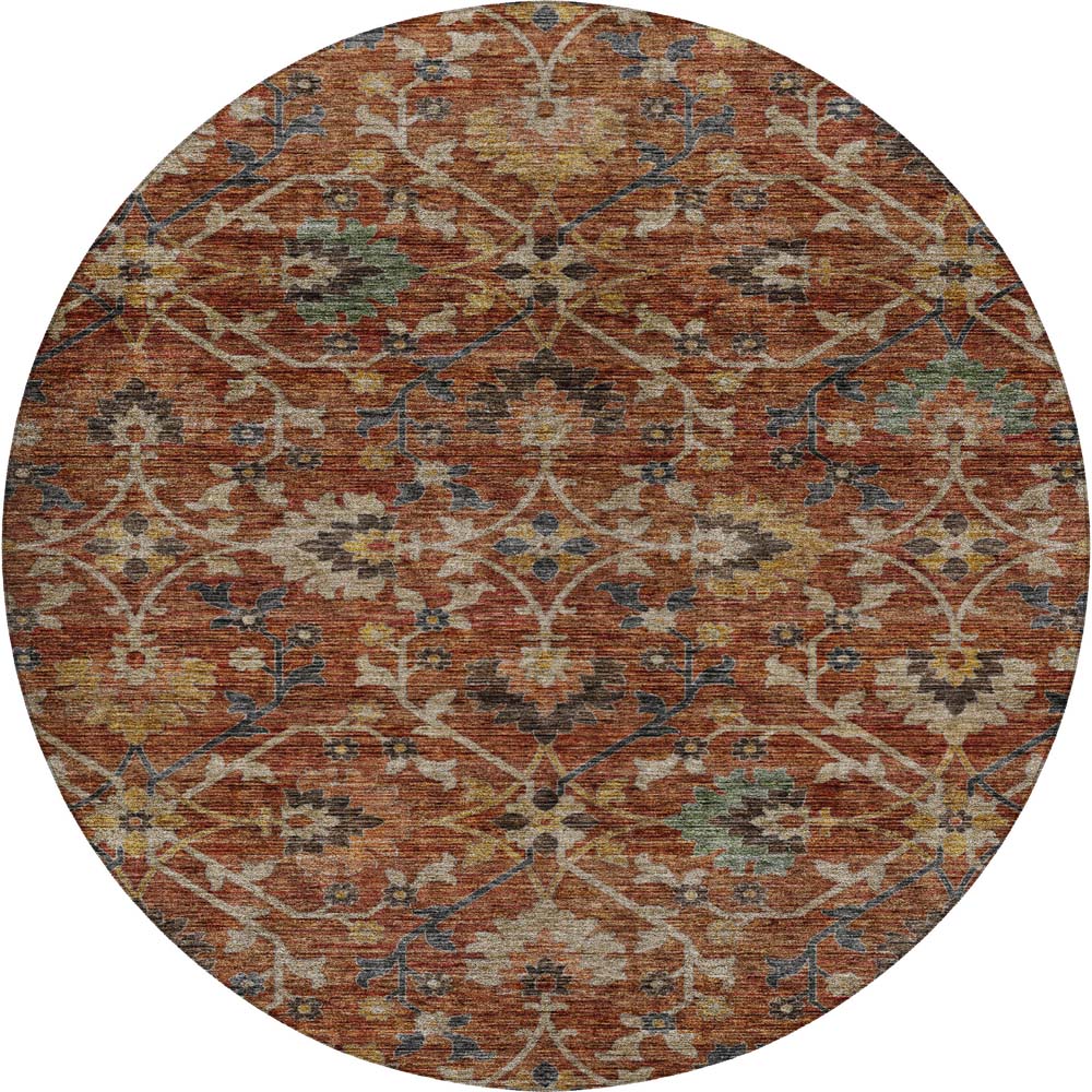 Dalyn Silk Road SR4 Paprika Area Round Rug