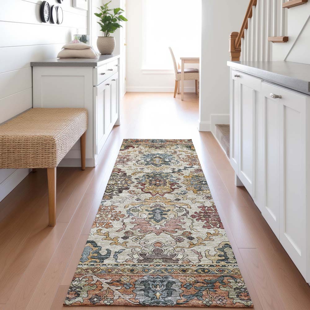 Dalyn Silk Road SR5 Copper Area Rug Runner Room Scene