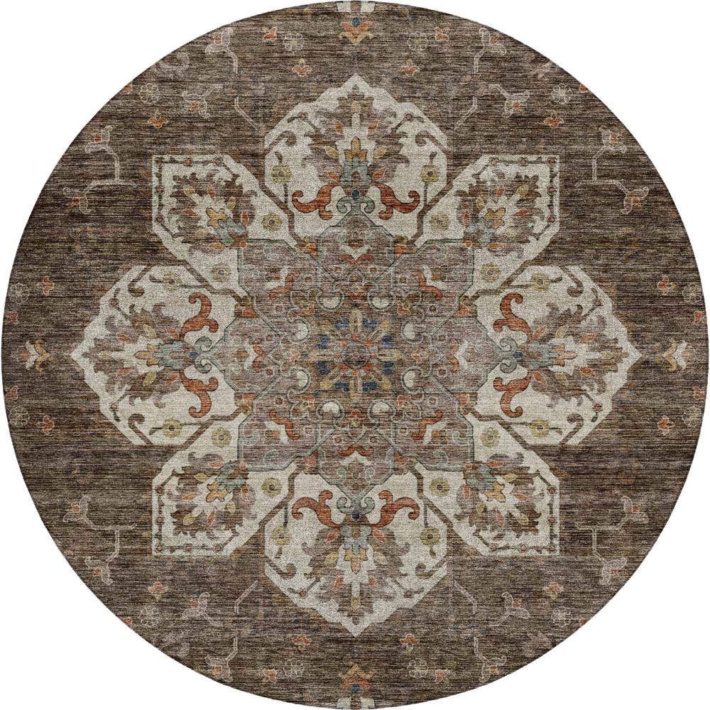 Dalyn Silk Road SR6 Chocolate Area Round Rug