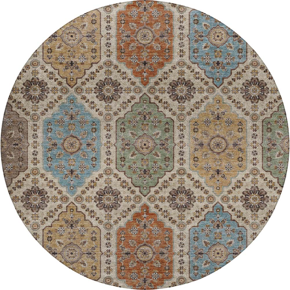 Dalyn Silk Road SR7 Linen Area Round Rug