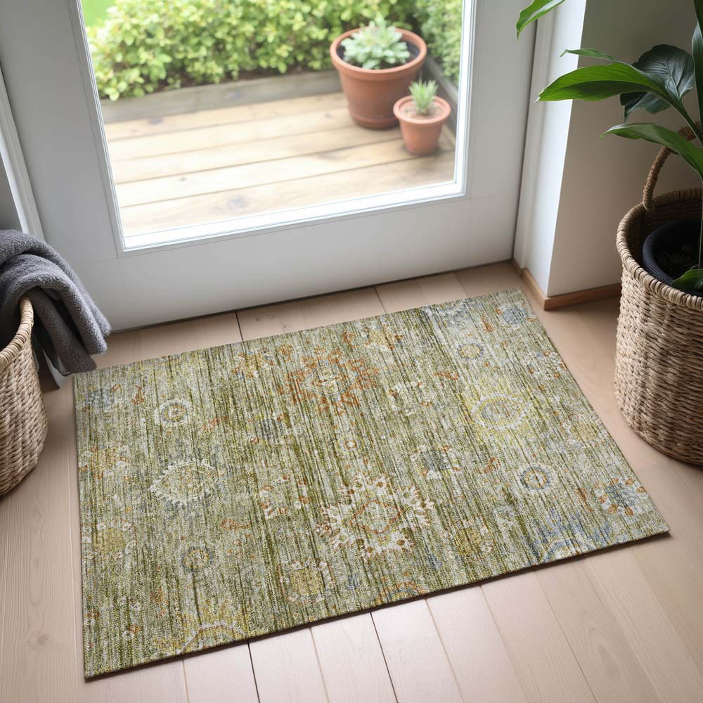 Dalyn Silk Road SR9 Sage Area Rug Runner Room Scene