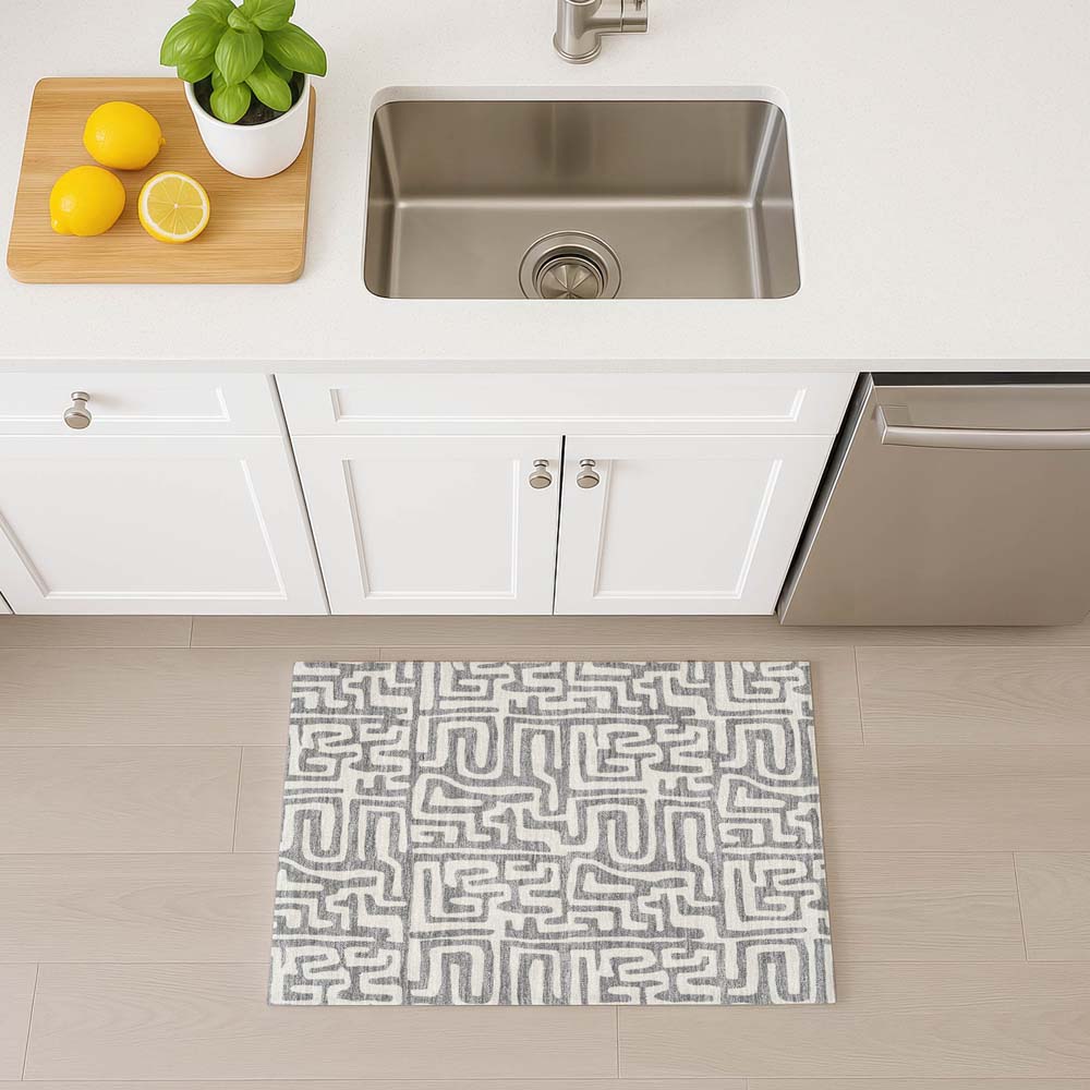 Dalyn The Reserve TR1 Gray Area Rug Runner Room Scene