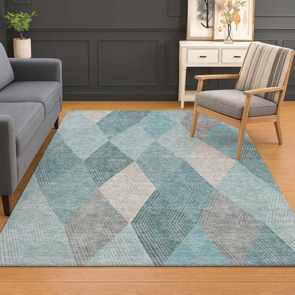 Dalyn The Reserve TR11 Turquoise Area Rug Room Scene Dalyn The Reserve TR11 Turquoise Area Rug Room Scene
