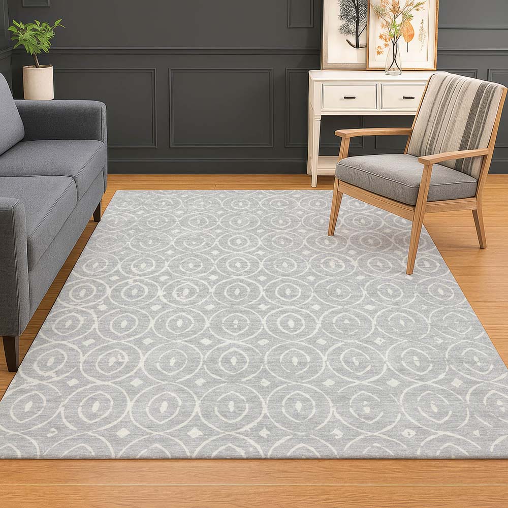 Dalyn The Reserve TR12 Silver Area Rug Room Scene