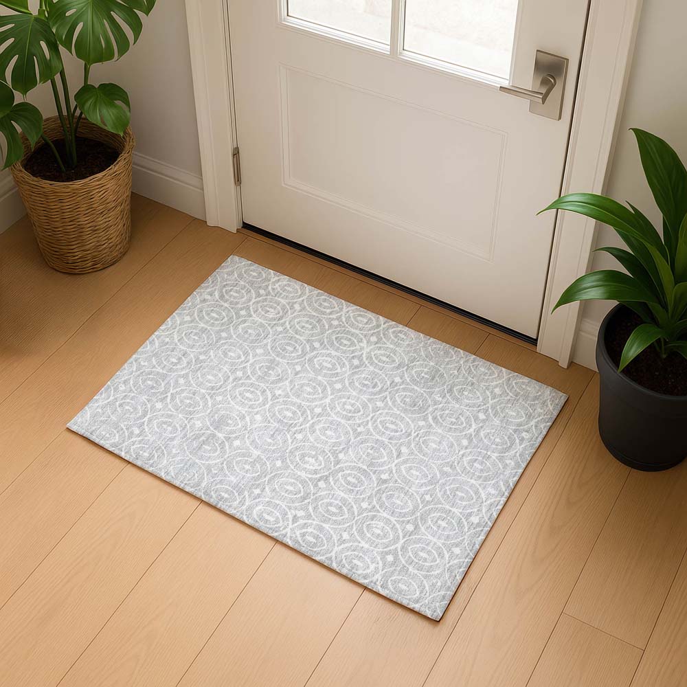 Dalyn The Reserve TR12 Silver Area Rug Runner Room Scene