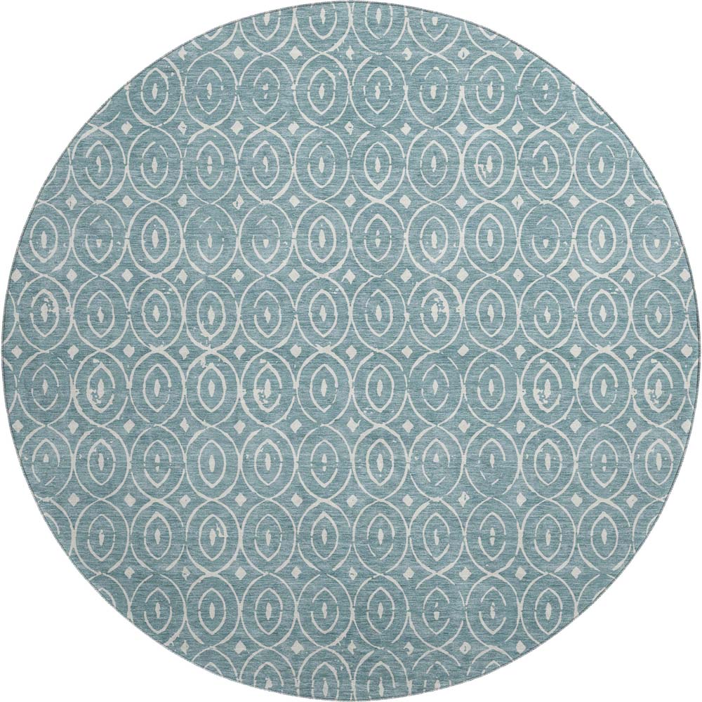 Dalyn The Reserve TR12 Turquoise Area Round Rug