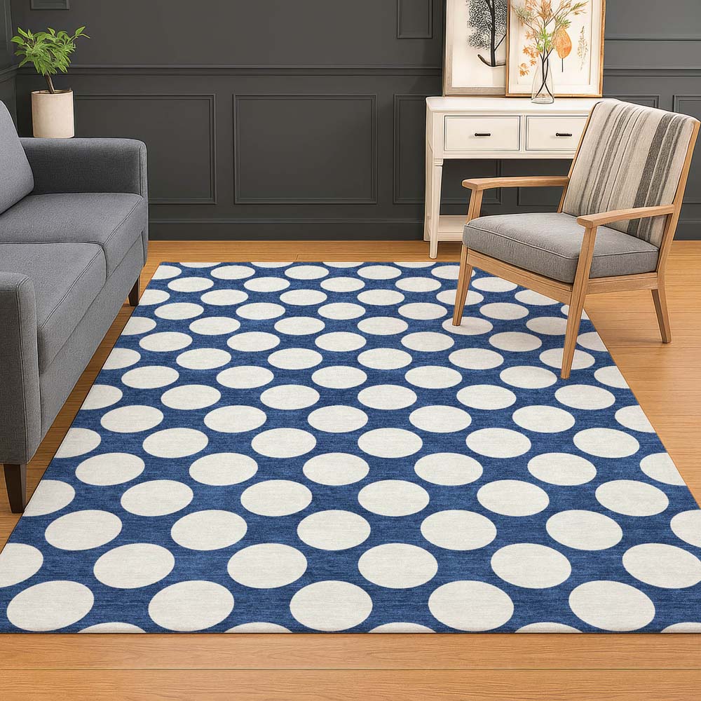 Dalyn The Reserve TR13 Navy Area Rug Room Scene
