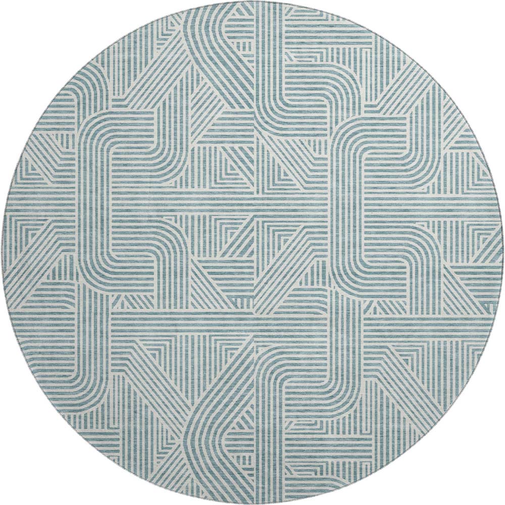 Dalyn The Reserve TR14 Teal Area Round Rug