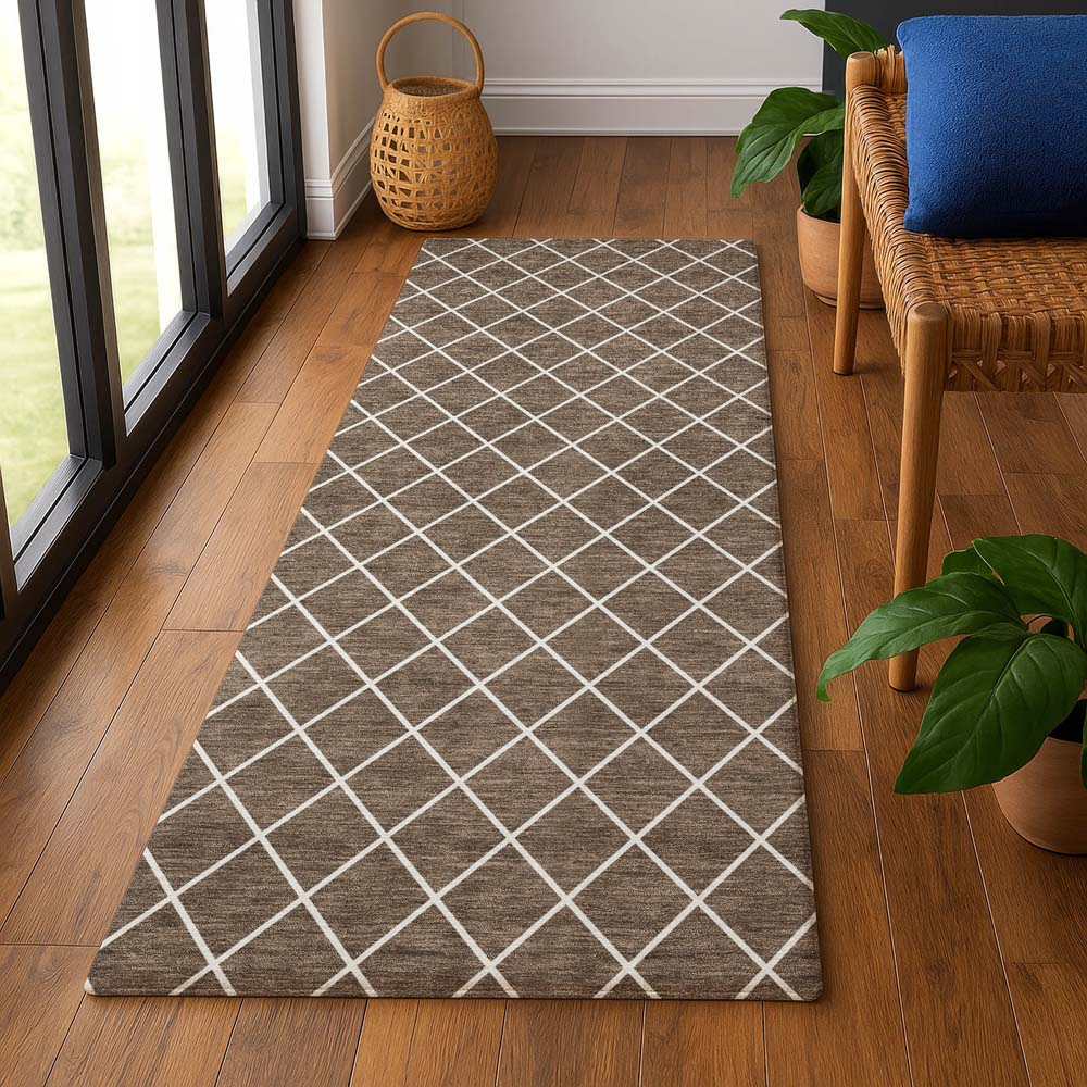 Dalyn The Reserve TR15 Brown Area Rug Runner Room Scene