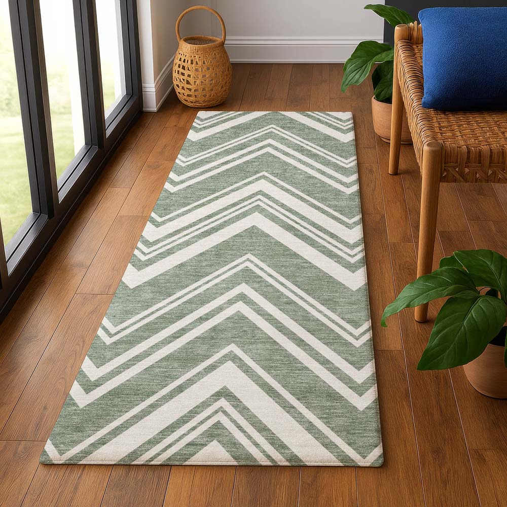 Dalyn The Reserve TR17 Sage Area Rug Runner Room Scene