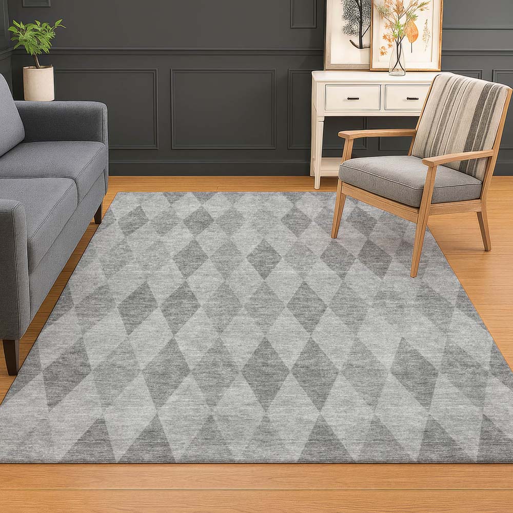 Dalyn The Reserve TR2 Gray Area Rug Room Scene