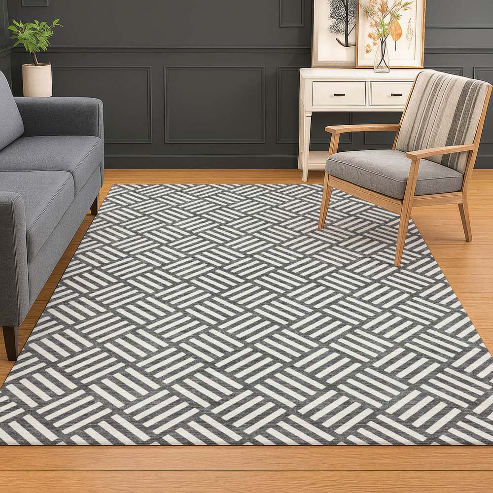 Dalyn The Reserve TR3 Charcoal Area Rug Room Scene
