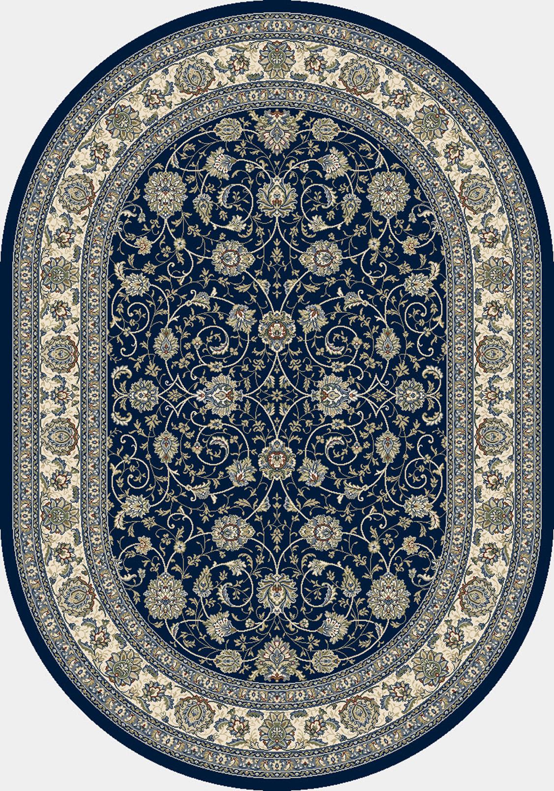 Ancient Garden 57120-3464 Navy Oval Area Rug