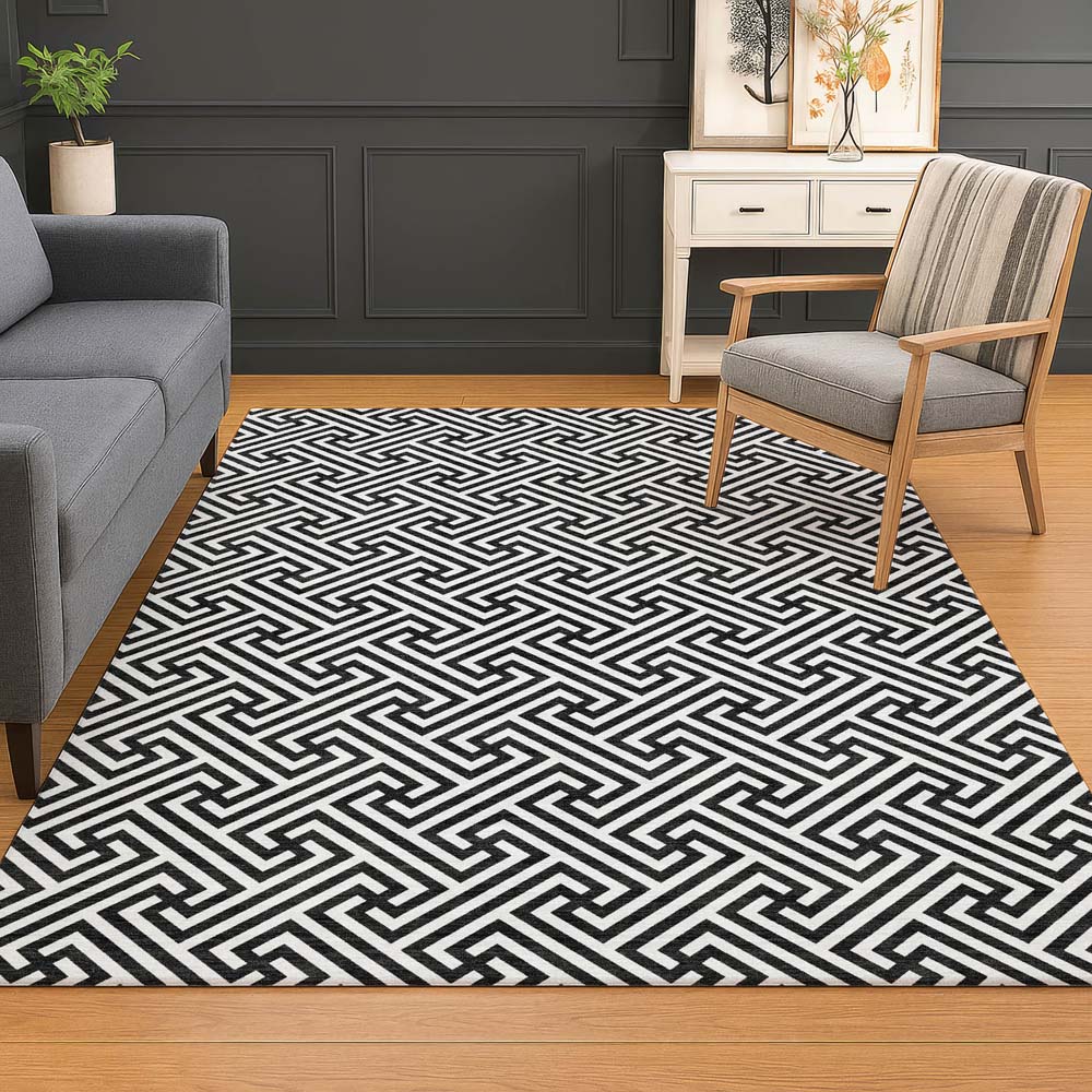 Dalyn The Reserve TR5 Black Area Rug Room Scene