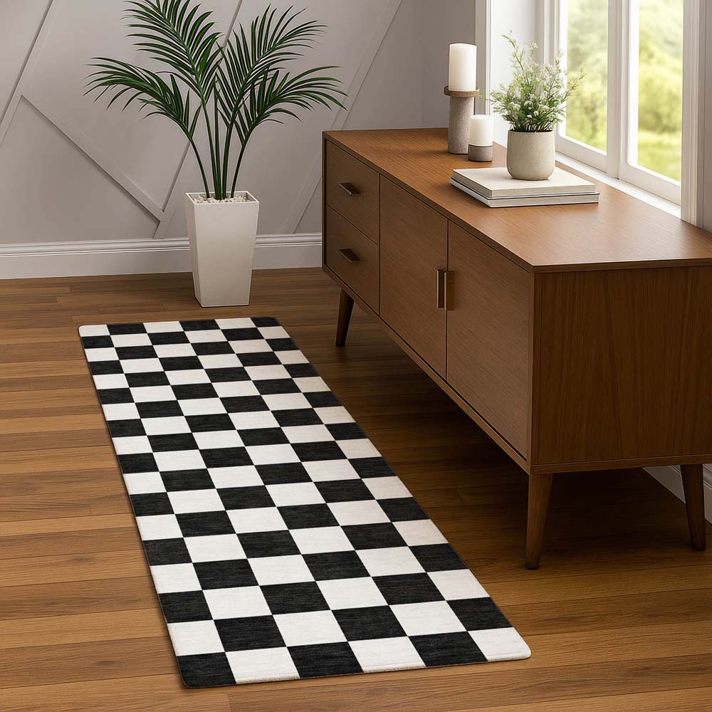 Dalyn The Reserve TR7 Black Area Rug Runner Room Scene Dalyn The Reserve TR7 Black Area Rug Runner Room Scene
