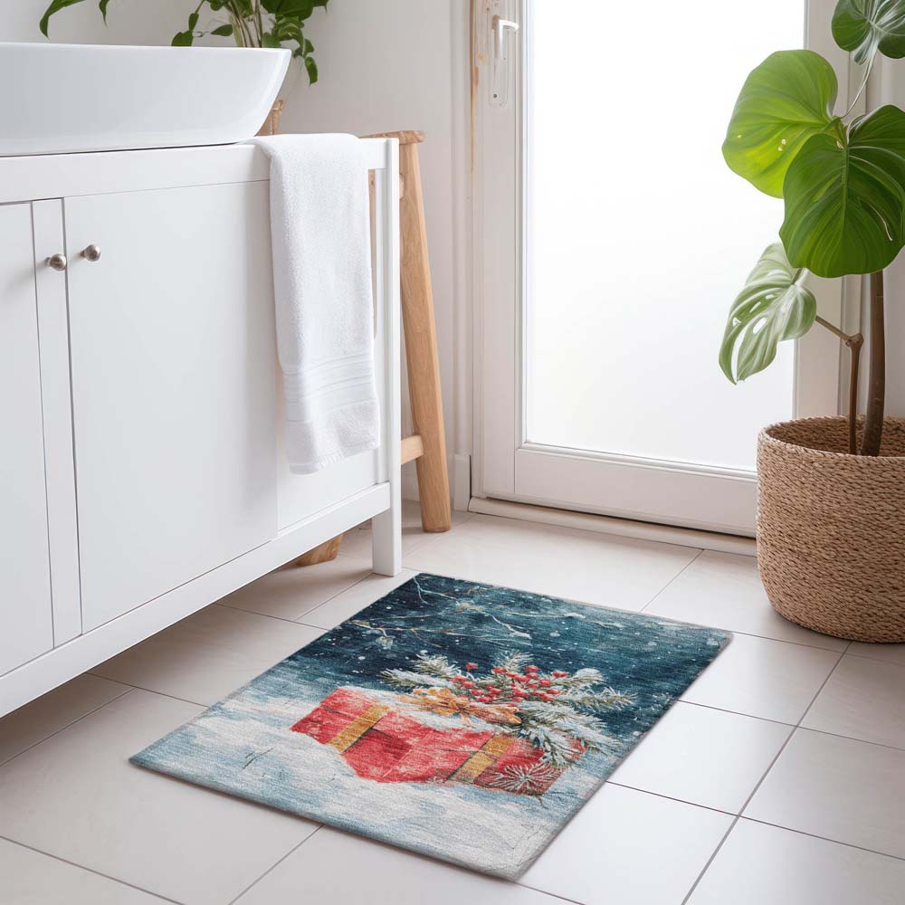 Dalyn Wonderland WN13 Blue Area Rug Runner Room Scene